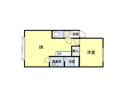 テンホーハイツ南南II(1LDK/2階)の間取り写真