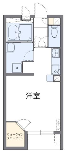 エスペランサ(1K/1階)の間取り写真