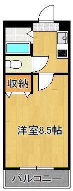 ロイヤルアネックス(1K/5階)の間取り写真