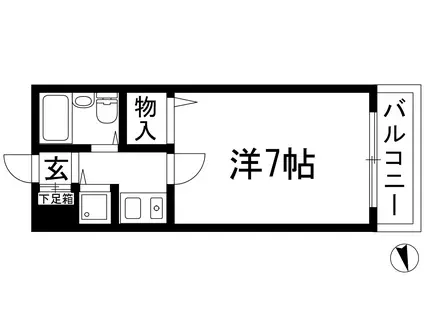 センチュリーショウエイⅠ(1K/3階)の間取り写真