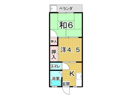 高浜マンション(2K/3階)の間取り写真
