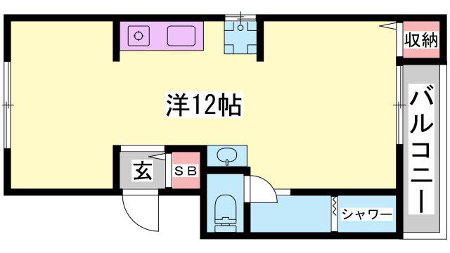 コーポ宮之本(ワンルーム/2階)の間取り写真