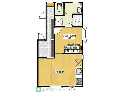 東千葉ハイリビング壱番館(1LDK/2階)の間取り写真