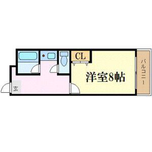 シティアーク三木町(1K/8階)の間取り写真