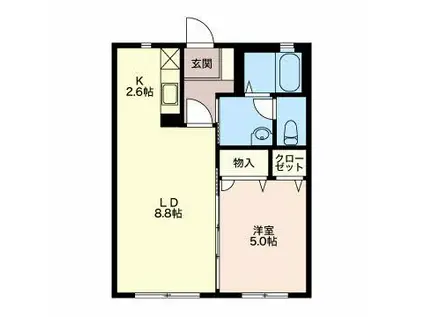 A-LIFE(1LDK/1階)の間取り写真