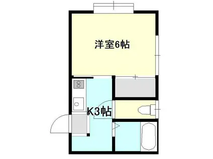 サムハウスIII(1K/2階)の間取り写真