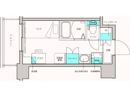 キャンパスヴィレッジ元住吉テラス(ワンルーム/10階)の間取り写真
