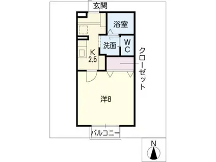 BLUE ISLE(1K/1階)の間取り写真