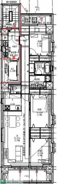 スプランディッド品川DUE(3LDK/2階)の間取り写真