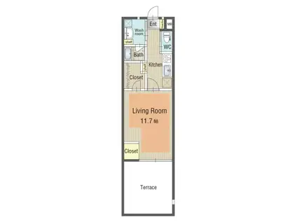 U・TOPIA PLAZA(1K/1階)の間取り写真