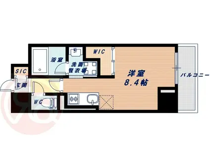 セルン新町(ワンルーム/8階)の間取り写真