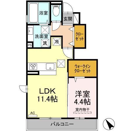 フォアモスト(1LDK/1階)の間取り写真