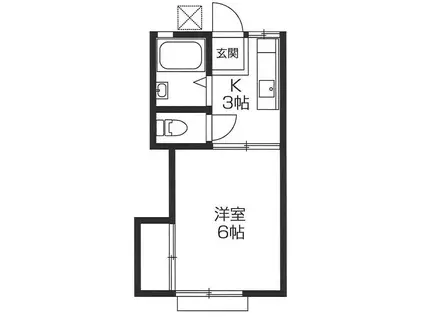 コーポ八重垣(1K/1階)の間取り写真