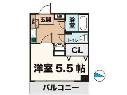 ニュープレジデント藤澤(1K/2階)の間取り写真