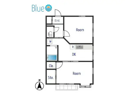 アルテメゾン(2DK/1階)の間取り写真