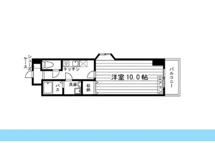 マリンスクエア(1K/3階)の間取り写真