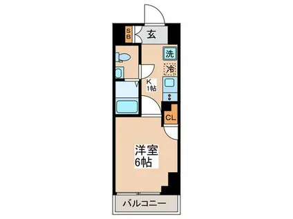 GENOVIAお花茶屋SKYGARGEN(1K/10階)の間取り写真