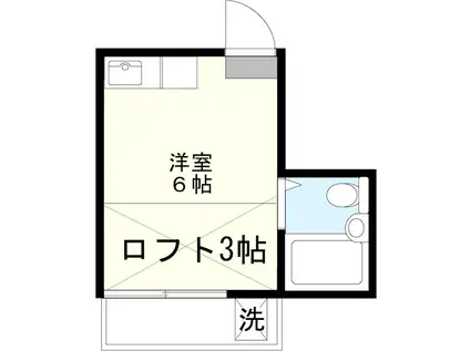 シティ・ハイム(ワンルーム/1階)の間取り写真