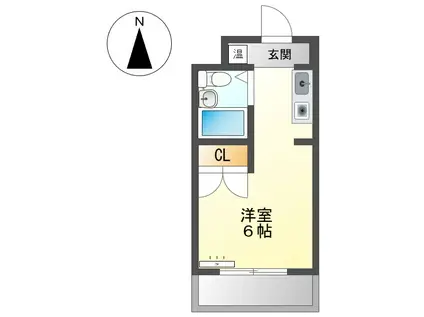 加島ハイツ(ワンルーム/3階)の間取り写真