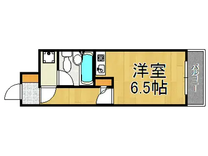 モンミエールひのとも(ワンルーム/2階)の間取り写真