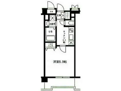 シャルマン秀栄(1K/3階)の間取り写真