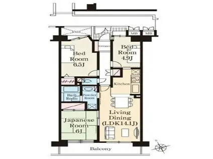 実籾駅周辺(3LDK/2階)の間取り写真