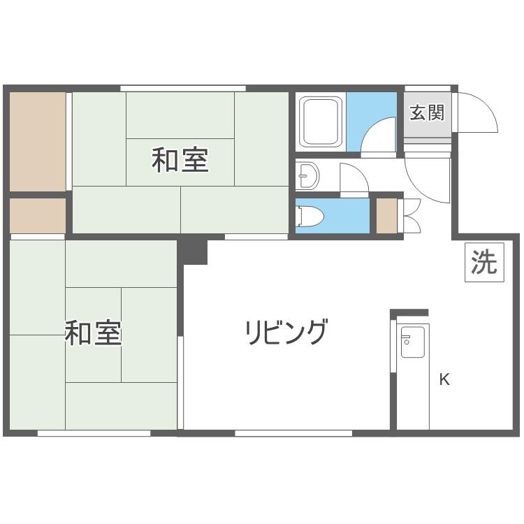 フォーブル16A(2LDK/1階)の間取り写真