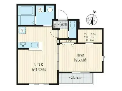 プラス ウィステリア(1LDK/3階)の間取り写真