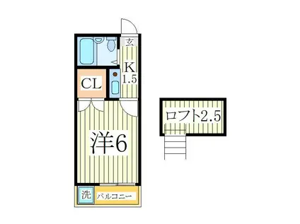 EA南柏(1K/2階)の間取り写真