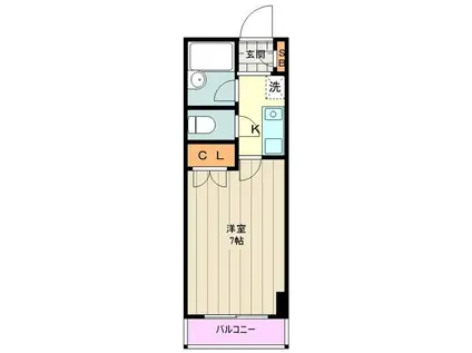 日神パレステージ玉川上水(1K/1階)の間取り写真