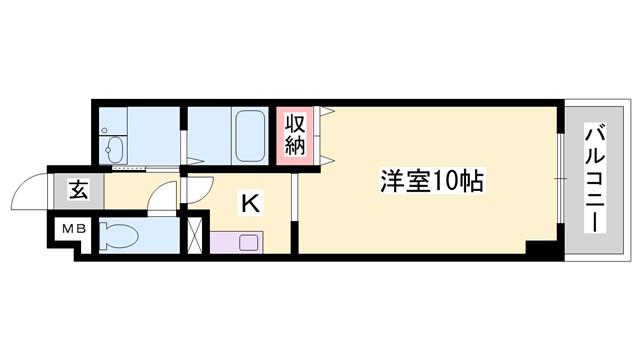 ジュネス・アビタシオン(1K/3階)の間取り写真