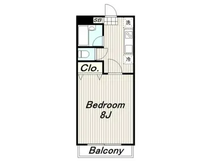 エルレアン(1K/5階)の間取り写真