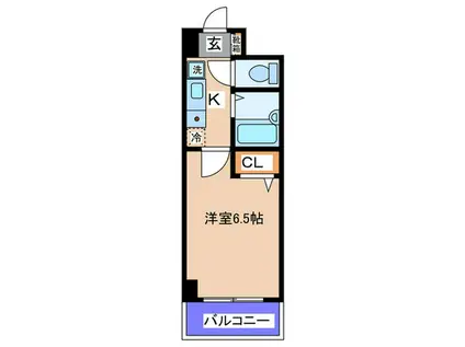 HOPE CITY 天神橋 C棟(1K/7階)の間取り写真