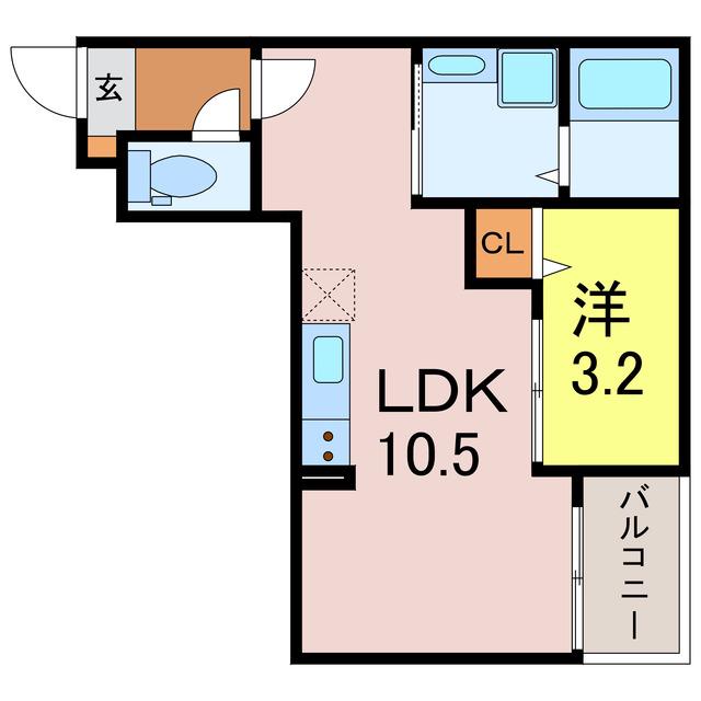 JACK KAMISHIGEHARAI(1LDK/3階)の間取り写真