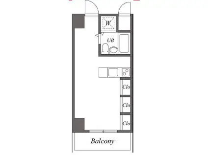 ウィンベルソロ大森第2(ワンルーム/4階)の間取り写真