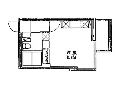ライフゾーン藤沢(ワンルーム/2階)の間取り写真