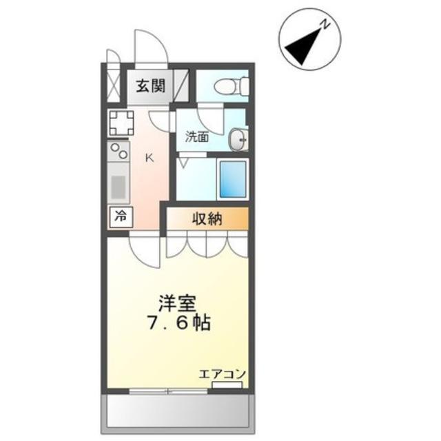 コンフォルト(1K/2階)の間取り写真