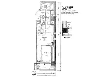 AXASFORT両国立川(1LDK/6階)の間取り写真