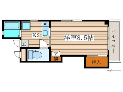 ダイヤマンション(1K/3階)の間取り写真