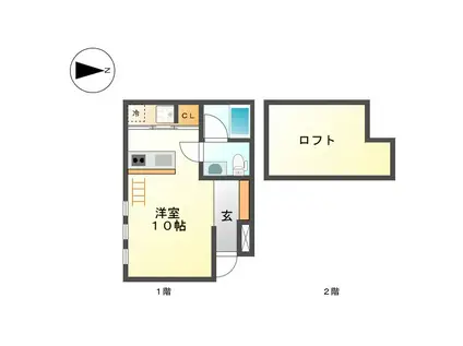 コレクション名城公園(ワンルーム/1階)の間取り写真