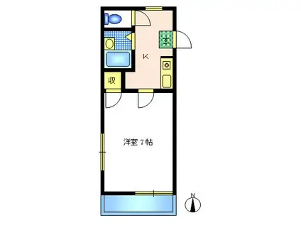 メゾン・ドリュ(1K/2階)の間取り写真