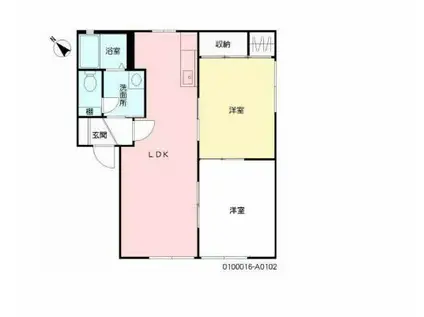 サンライズI(2LDK/2階)の間取り写真