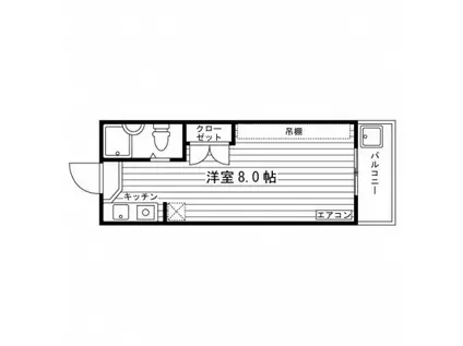 ルレヴェナミカワⅡ(ワンルーム/1階)の間取り写真
