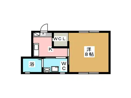 LUCIANO(1K/1階)の間取り写真