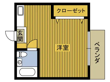 ラヴェール波希(1K/1階)の間取り写真