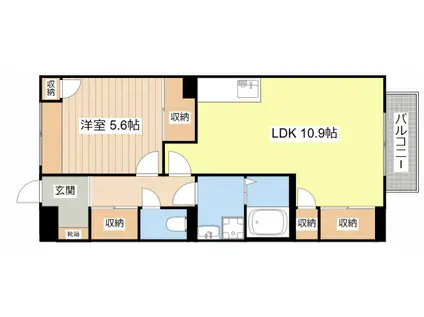 メゾンソレイユ(1LDK/1階)の間取り写真
