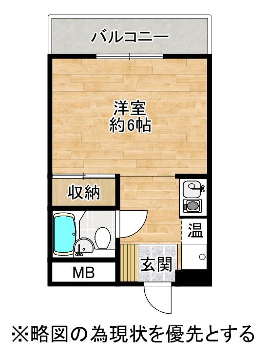 JR東海道本線 稲沢駅 徒歩12分 4階建 築34年(1K/2階)の間取り写真