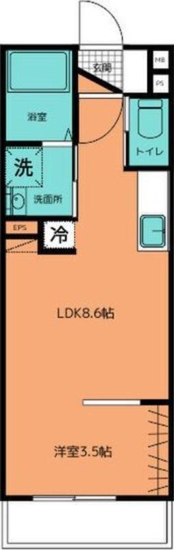 BONVOYAGE(1LDK/1階)の間取り写真