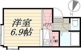 クルーズハウス新札幌B(1K/3階)の間取り写真