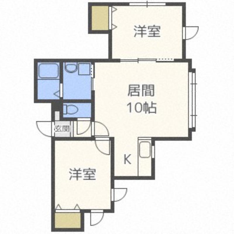 クオーレ(2LDK/3階)の間取り写真